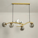 lustre moderne nordique en verre led pour restaurant bar