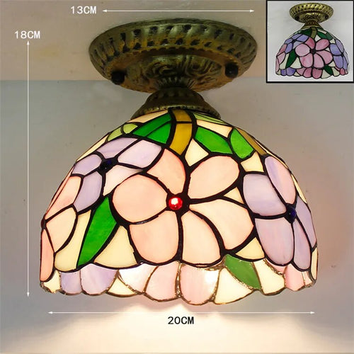 Plafonnier Led en verre créatif moderne avec ampoule 7W E27 - vue 9 sur 30