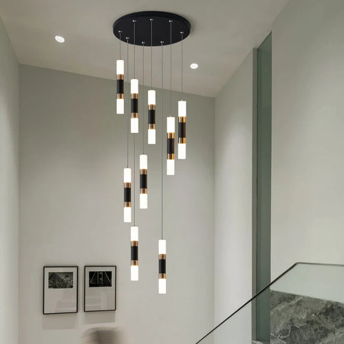 lustre à led en acrylique moderne pour espaces créatifs - vue 3 sur 12