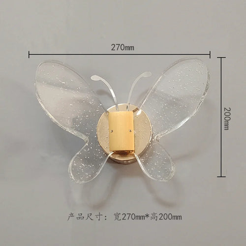 applique murale papillon en cristal moderne pour décoration intérieure - vue 5 sur 7