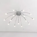lustre moderne design chrome avec led pour éclairage maison