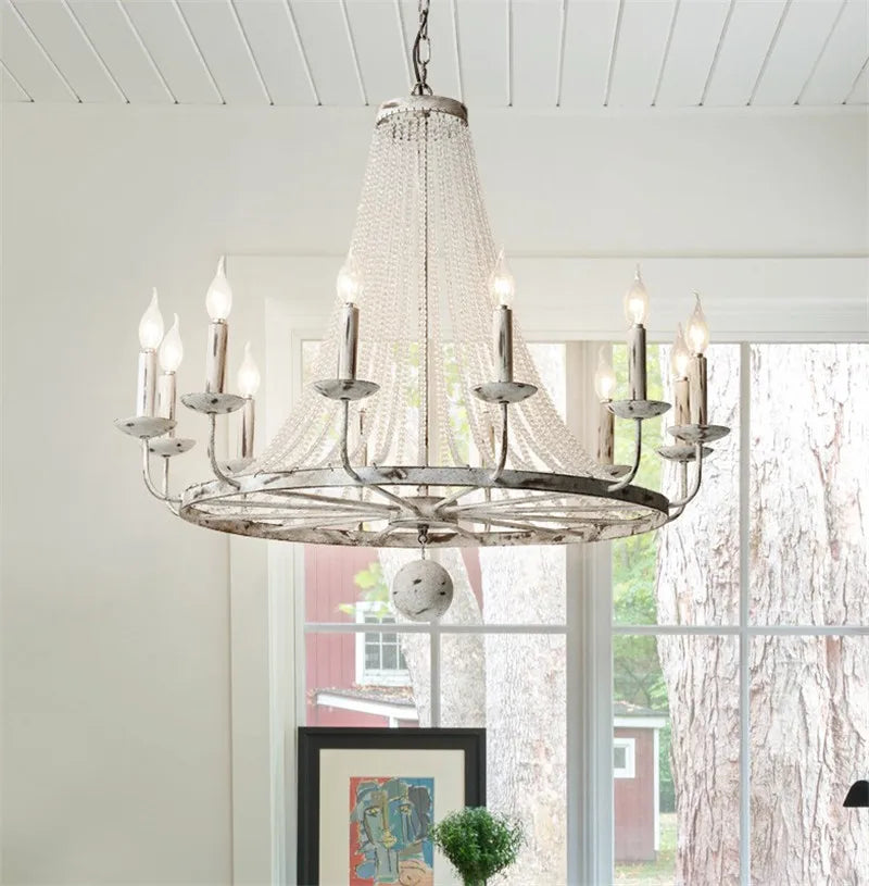 lustre vintage en cristal rétro pour café et bar - vue 5 sur 14