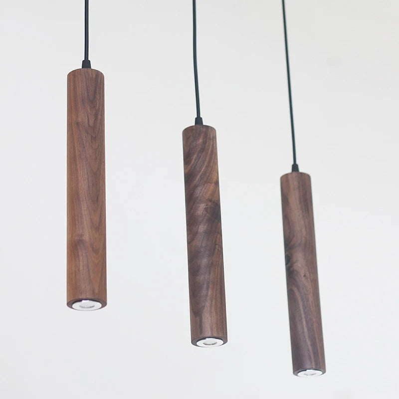 suspension modernes en bois avec éclairage led intérieur - vue 4 sur 8