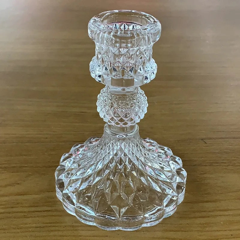 bougeoir en verre style européen pour décoration intérieure - vue 6 sur 8