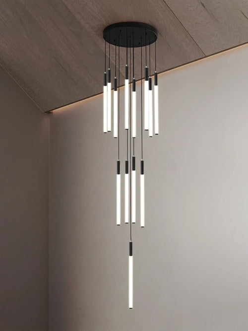 lustre nordique moderne éclairage intérieur design réglable - vue 5 sur 17