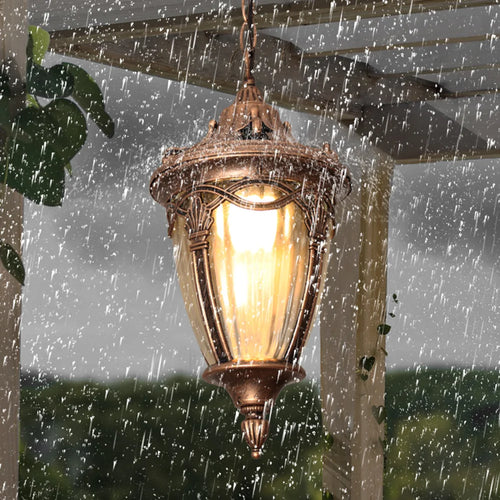 Lumière suspendue extérieure américaine pour Restaurant balcon Bar hôtel pavillon galerie lampe rétro rétro étanche lustre lumière - vue 6 sur 8