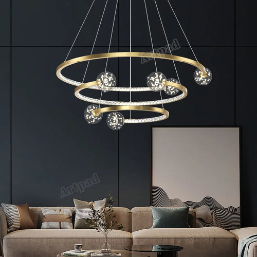 suspension en verre de luxe pour intérieur élégant - vue 3 sur 12