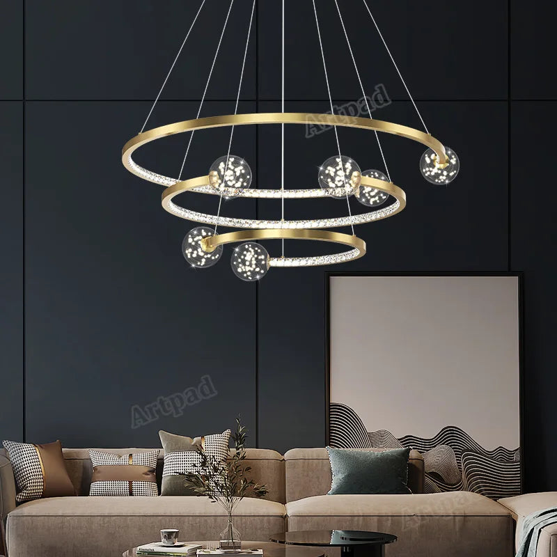 suspension en verre de luxe pour intérieur élégant - vue 2 sur 12