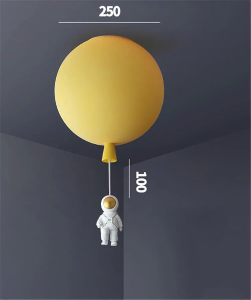 plafonnier led nordique avec astronaute et ballons pour enfants - vue 18 sur 28