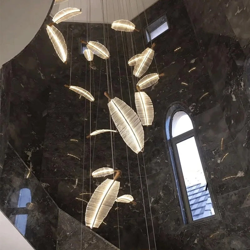 suspension moderne en forme de feuille pour décoration intérieure - vue 2 sur 6