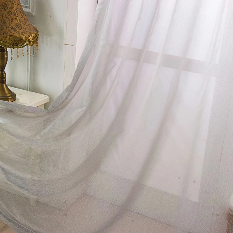 Voilage jacquard floral style rétro pour salon chambre - vue 3 sur 7