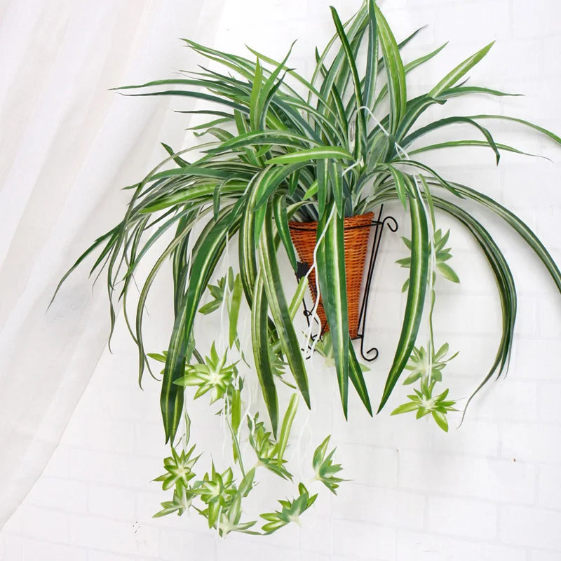 plantes artificielles suspendues à 5 fourches pour décoration intérieure - vue 6 sur 7