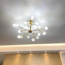 lustre en cristal moderne en cuivre pour un éclairage raffiné