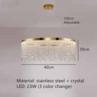 lustre moderne en cristal pour décoration intérieure élégante