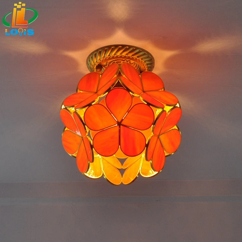 lampe à pétales en verre style nordique pour décoration intérieure - vue 8 sur 18