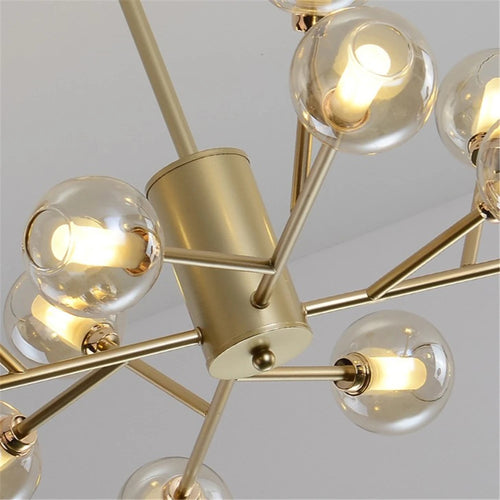Lustre Nordique LED Salon Chambre Cuisine Boule de Verre moléculaire - vue 7 sur 16
