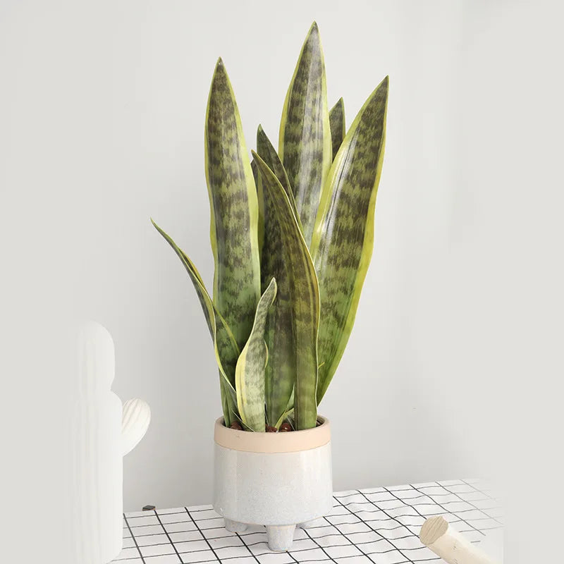 plantes artificielles feuilles de tigre pour décoration intérieure et jardin - vue 4 sur 12