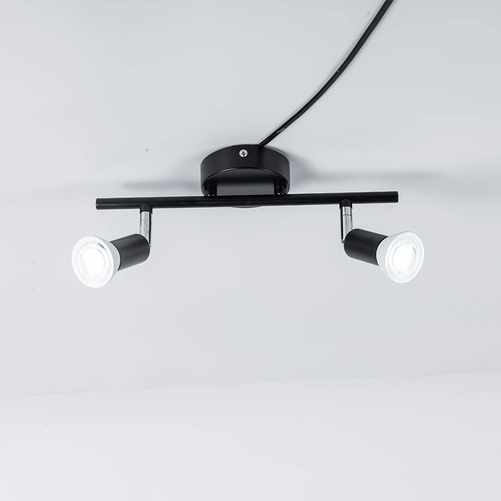 Plafonniers LED réglables pour salon chambre cuisine décoration 2/3/4/6 têtes rotatif Design plafonnier lampe - vue 4 sur 14