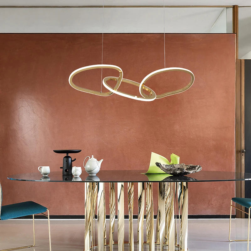 plafonnier led suspendu design moderne pour intérieur décoratif - vue 3 sur 9