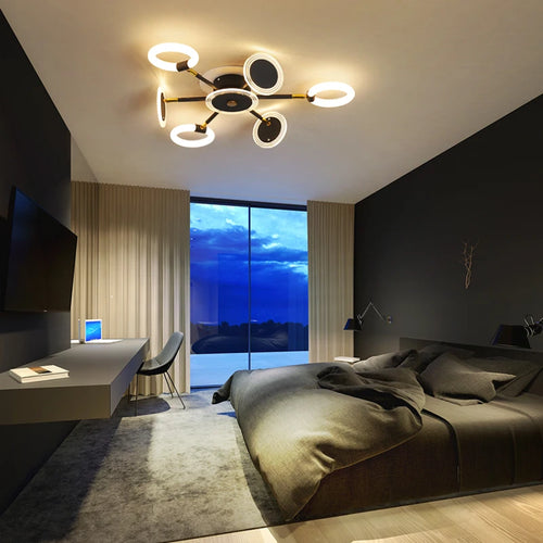 lustre LED design pour intérieur moderne et élégant - vue 6 sur 12
