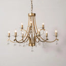 lustre en cristal doré éclairage moderne haut de gamme
