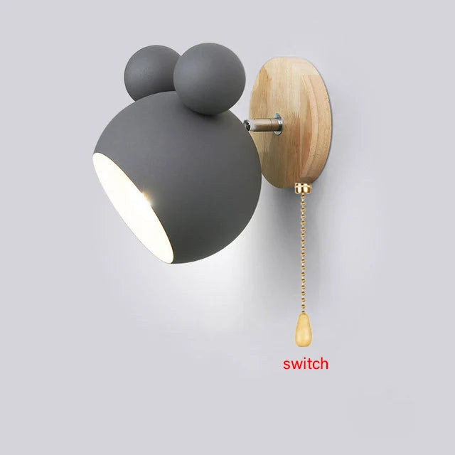 Applique murale modernes dessin animé Mickey style appliques murales colorées cuisine Restaurant macaron lampe de chevet décorative E27
