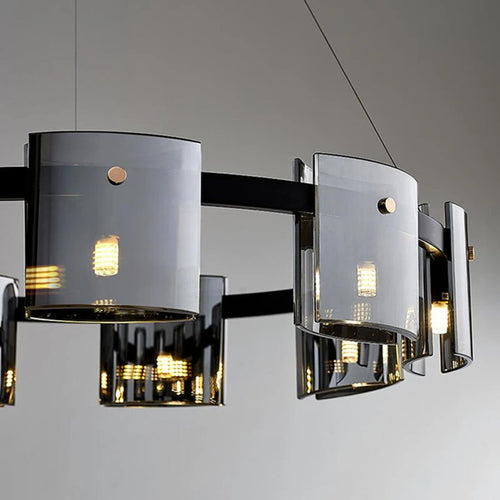 lustre led scandinave en cristal décoration d'intérieur luminaire - vue 5 sur 12