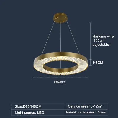 lustre en cristal de luxe style nordique moderne - vue 10 sur 12