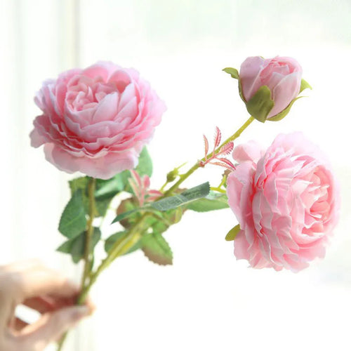 têtes de rose en soie artificielle pour décoration mariage et fête - vue 2 sur 16