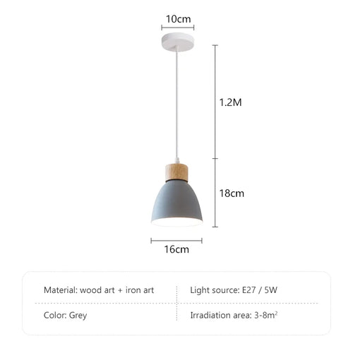 Lustre nordique bois 3 têtes décor - vue 11 sur 26