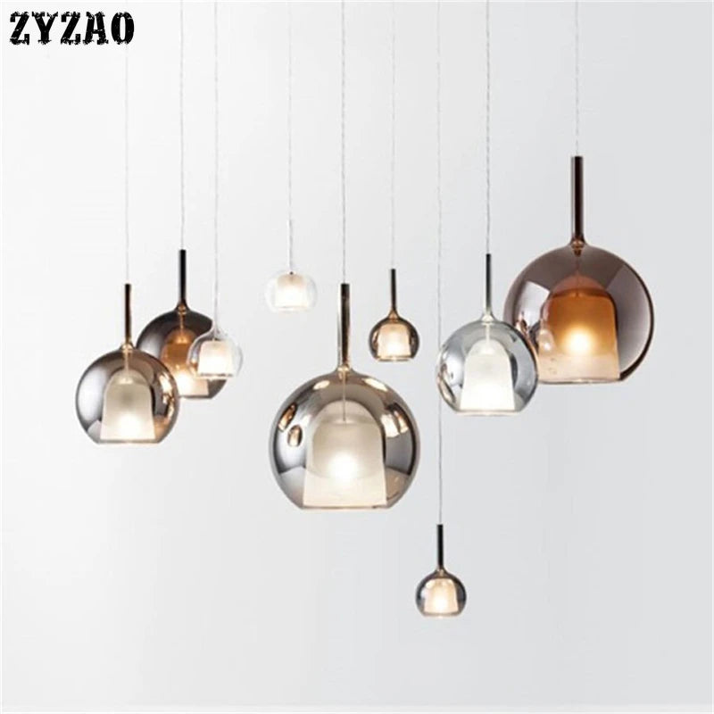 suspension moderne en verre design nordique pour intérieur élégante - vue 2 sur 9