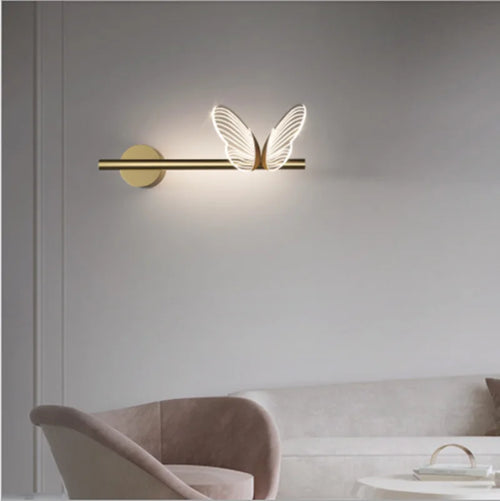 applique murale moderne design romantique en acrylique papillon mignon - vue 3 sur 17