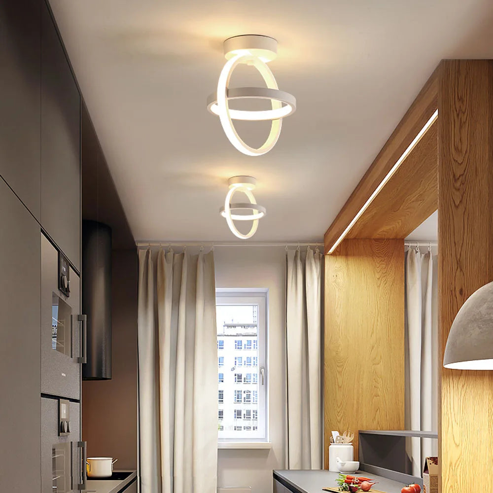 plafonnier led lumière ombre maison couloir chaud froid luminaire salon chambre éclairage - vue 5 sur 24
