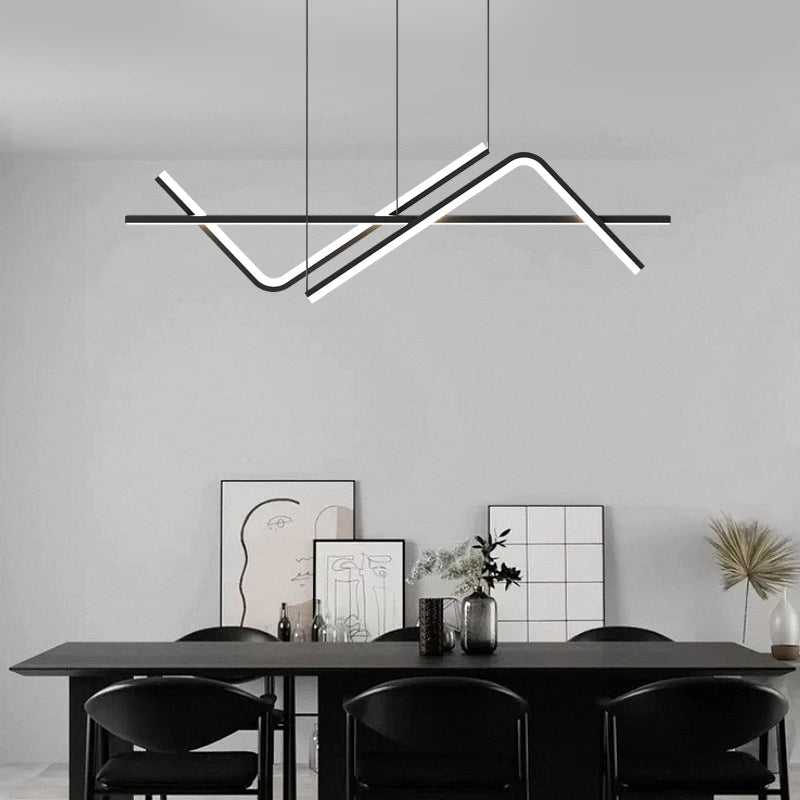 lustre led moderne pour restaurant hôtel café bureau - vue 5 sur 8