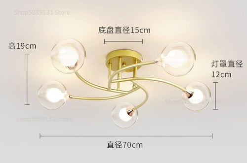 plafonniers modernes simples décoration nordique luminaire créatif - vue 15 sur 17
