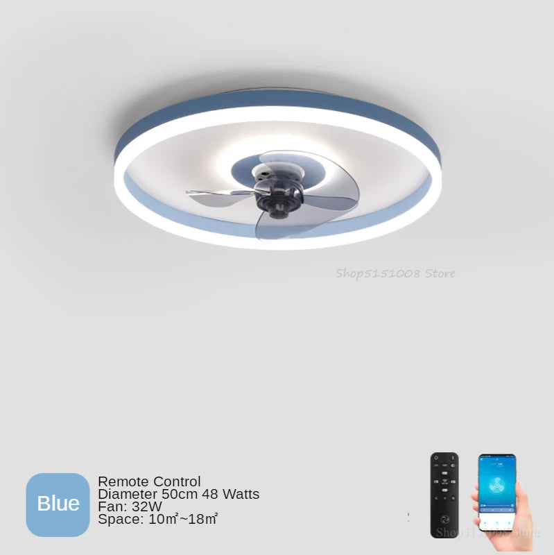 plafonnier moderne à leds avec ventilateur et 3 luminosités - vue 16 sur 18