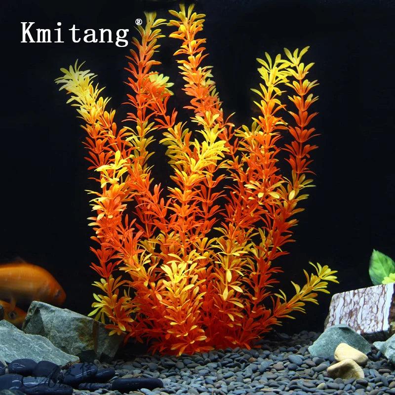 grandes plantes aquatiques artificielles pour décoration d'aquarium - vue 1 sur 8
