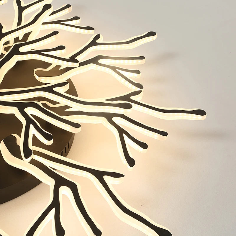lustre moderne à bras multiples avec télécommande en aluminium acrylique - vue 5 sur 11