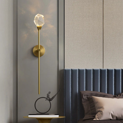 applique murale moderne en cristal de luxe décorative led - vue 3 sur 8