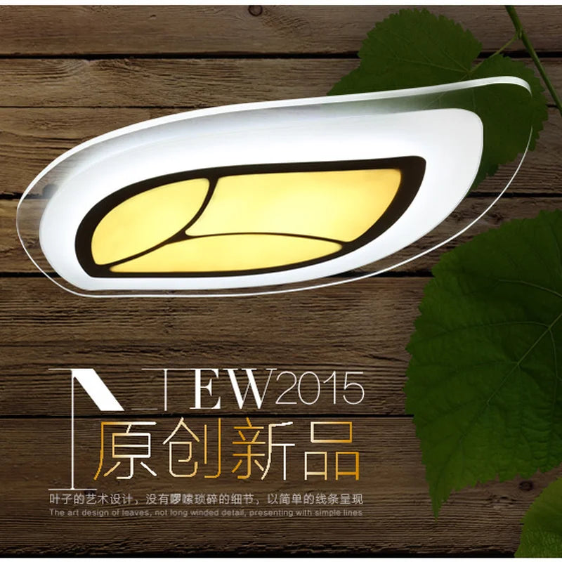 plafonnier led ultra fin design feuilles créatives moderne - vue 5 sur 5