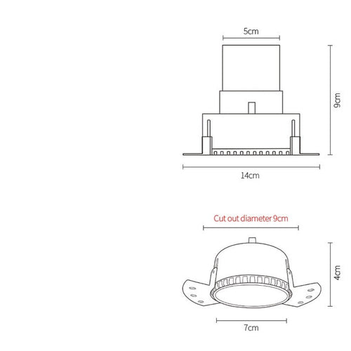 Spot moderne LED encastrable Barganne - vue 7 sur 6