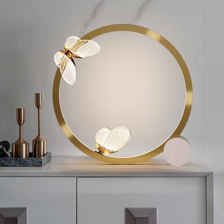 Lampe à poser design LED métallique doré Papillon - vue 3 sur 8