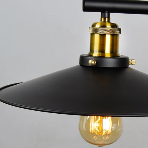 suspension industrielle vintage à 3 têtes avec poulie en fer - vue 3 sur 8