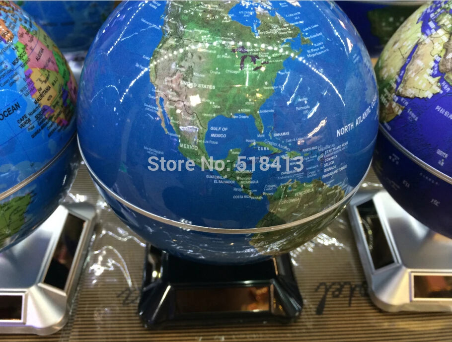 globe solaire rotatif éducatif cadeau d'anniversaire unisexe décoratif - vue 4 sur 4