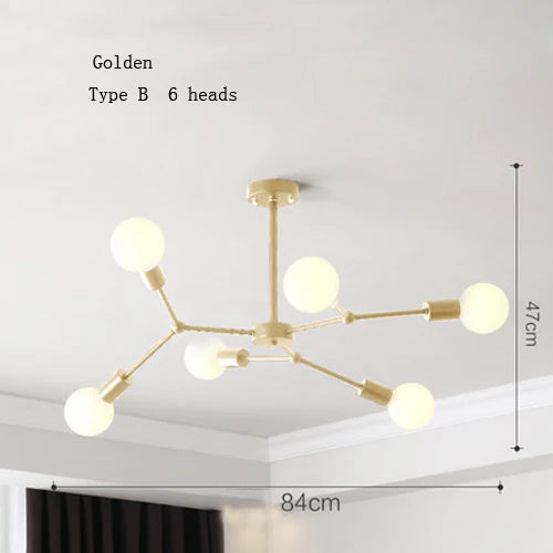 lustre moderne à plusieurs têtes pour intérieur créatif - vue 14 sur 27