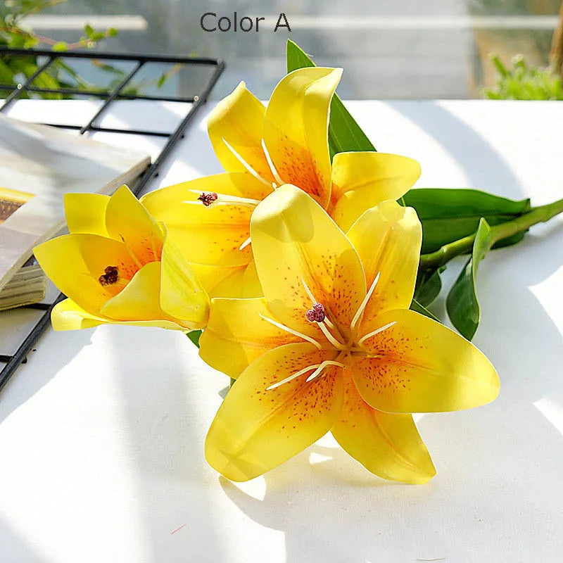 fleur artificielle lys soie décoration accessoires mariage photographie artisanat - vue 10 sur 10