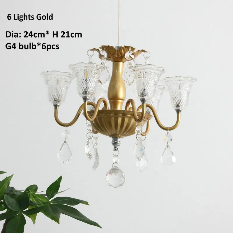 mini suspension créatives avec abat-jour en verre et cristal - vue 8 sur 21