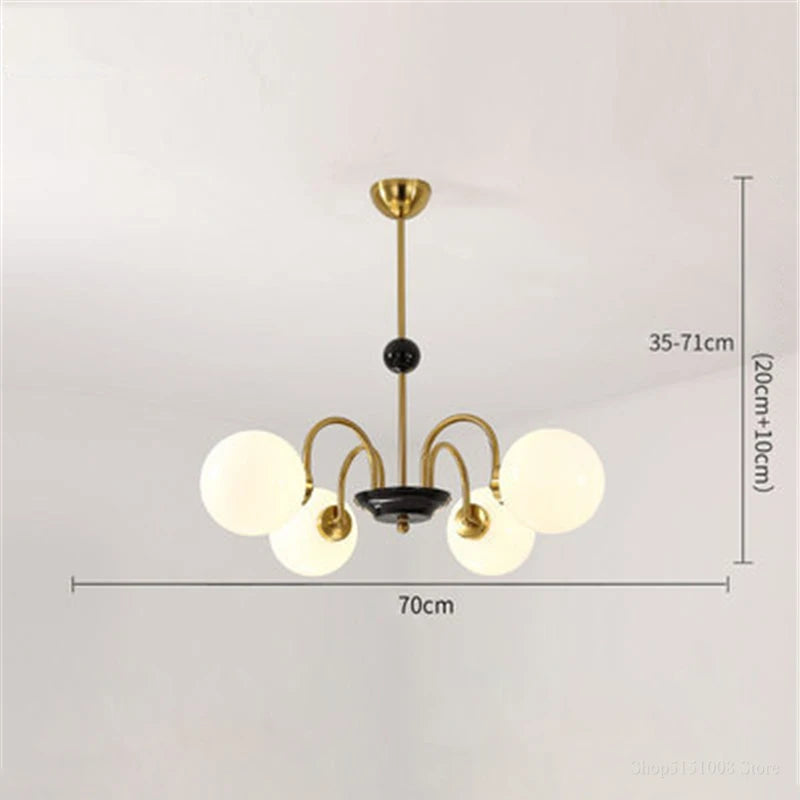 lustre moderne led décoration nordique éclairage intérieur - vue 10 sur 16
