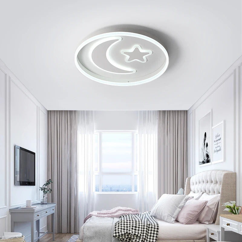 plafonnier led moderne simple luminosité dimmable maison - vue 4 sur 10