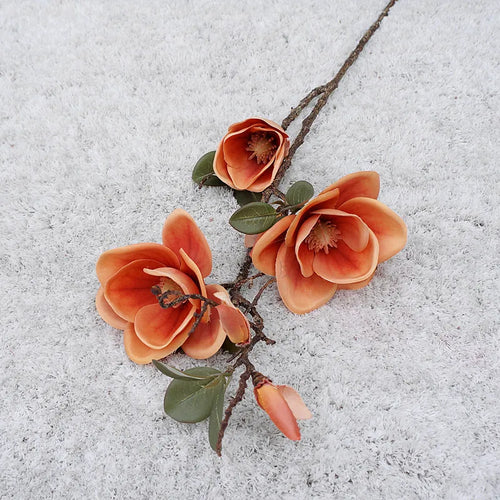 fleur artificielle de magnolia en soie pour décoration élégante - vue 7 sur 7